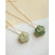 Wholesale Green Hetian Flower Pendant Necklace Wholesale Green Hetian Flower Pendant Necklace
